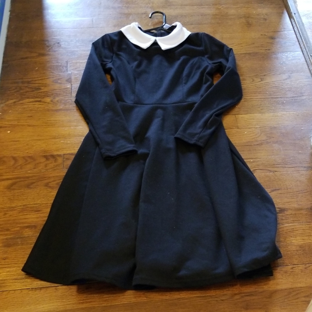 Black Dress W/ White Collar